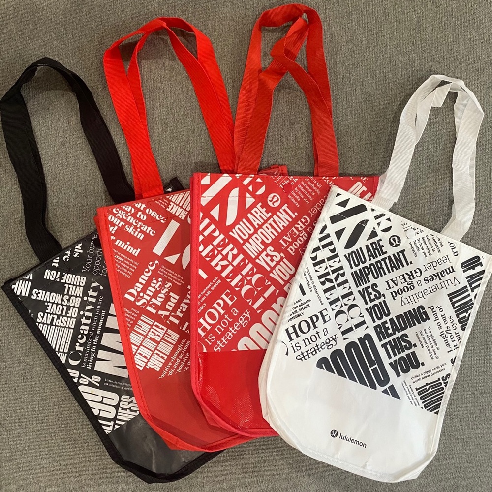 COPY - Three Small Lululemon Bags (one of each color)
